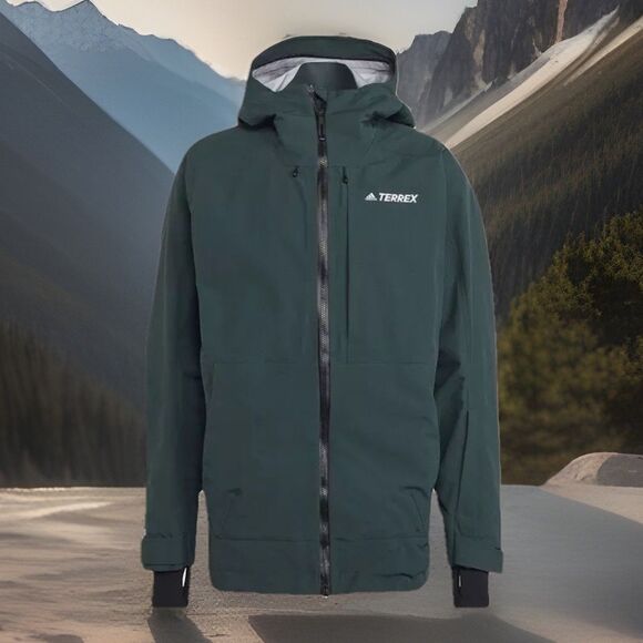 Adidas Terrex 3-Layer Alpine Ski Jacket Shadow Green Men Size XL HH9051 NWT